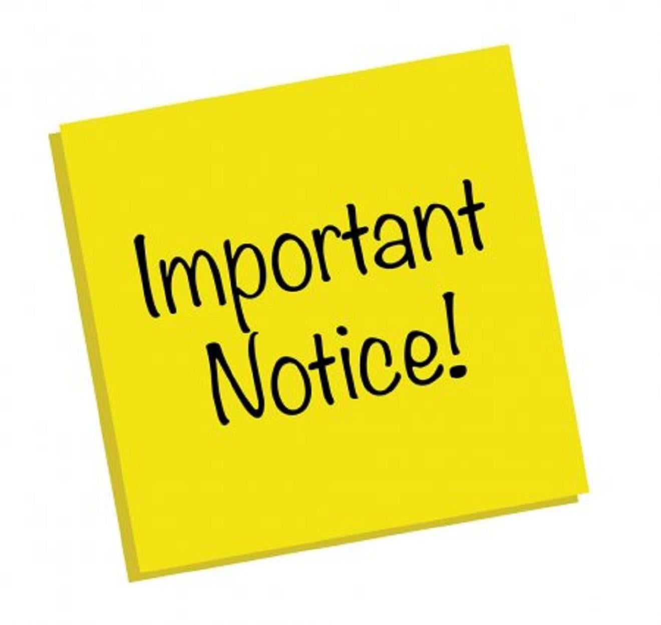Important Notice 